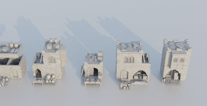 Desert Bazaar District | D&D TTRPG Playable 3D Printed Building Terrain Scenery | MiniatureLand