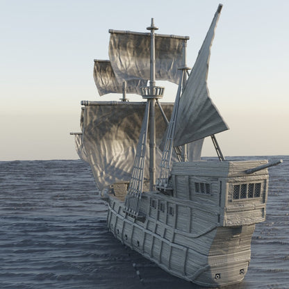 Merchant Ship | D&D TTRPG Playable 3D Printed Building | MiniatureLand
