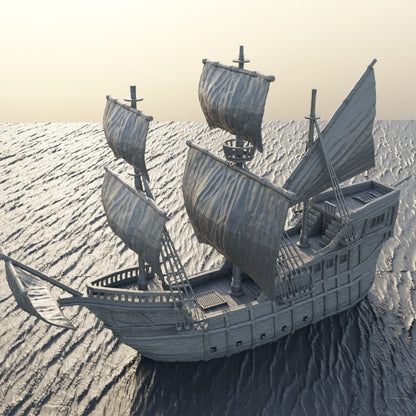 Merchant Ship | D&D TTRPG Playable 3D Printed Building | MiniatureLand