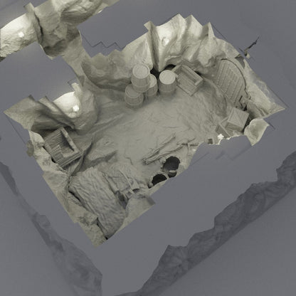 Small Bandit Hideout | D&D TTRPG Playable 3D Printed Building Terrain Scenery | MiniatureLand
