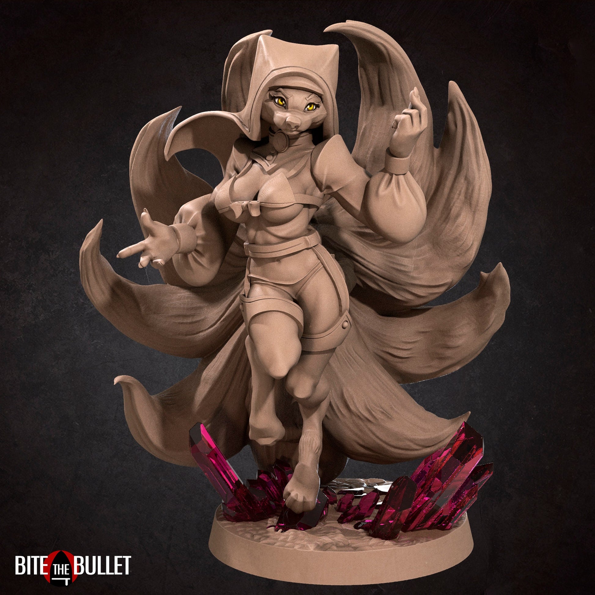 Exxotic Mahrian | Foxfolk Kitsune Pinup SFW Model Miniature | Bite the Bullet