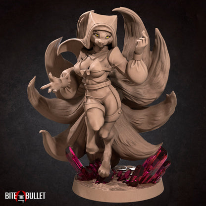 Exxotic Mahrian | Foxfolk Kitsune Pinup SFW Model Miniature | Bite the Bullet