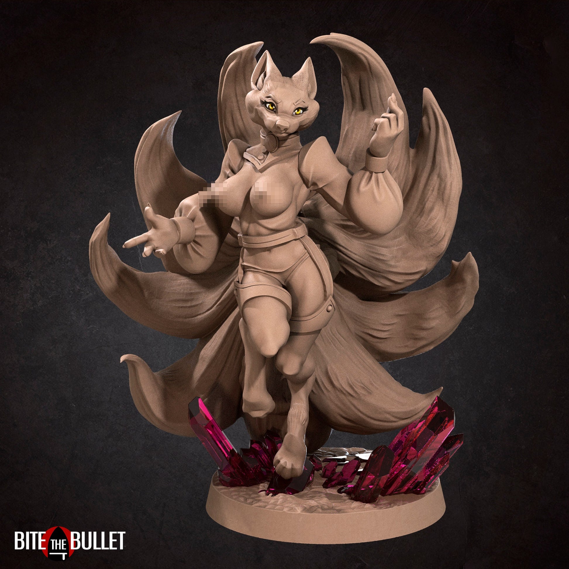 Exxotic Mahrian | Foxfolk Kitsune Pinup NSFW Model Miniature | Bite the Bullet