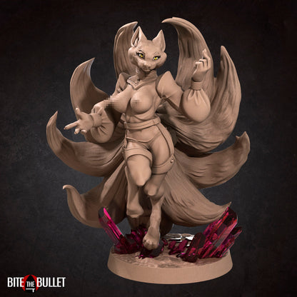Exxotic Mahrian | Foxfolk Kitsune Pinup NSFW Model Miniature | Bite the Bullet