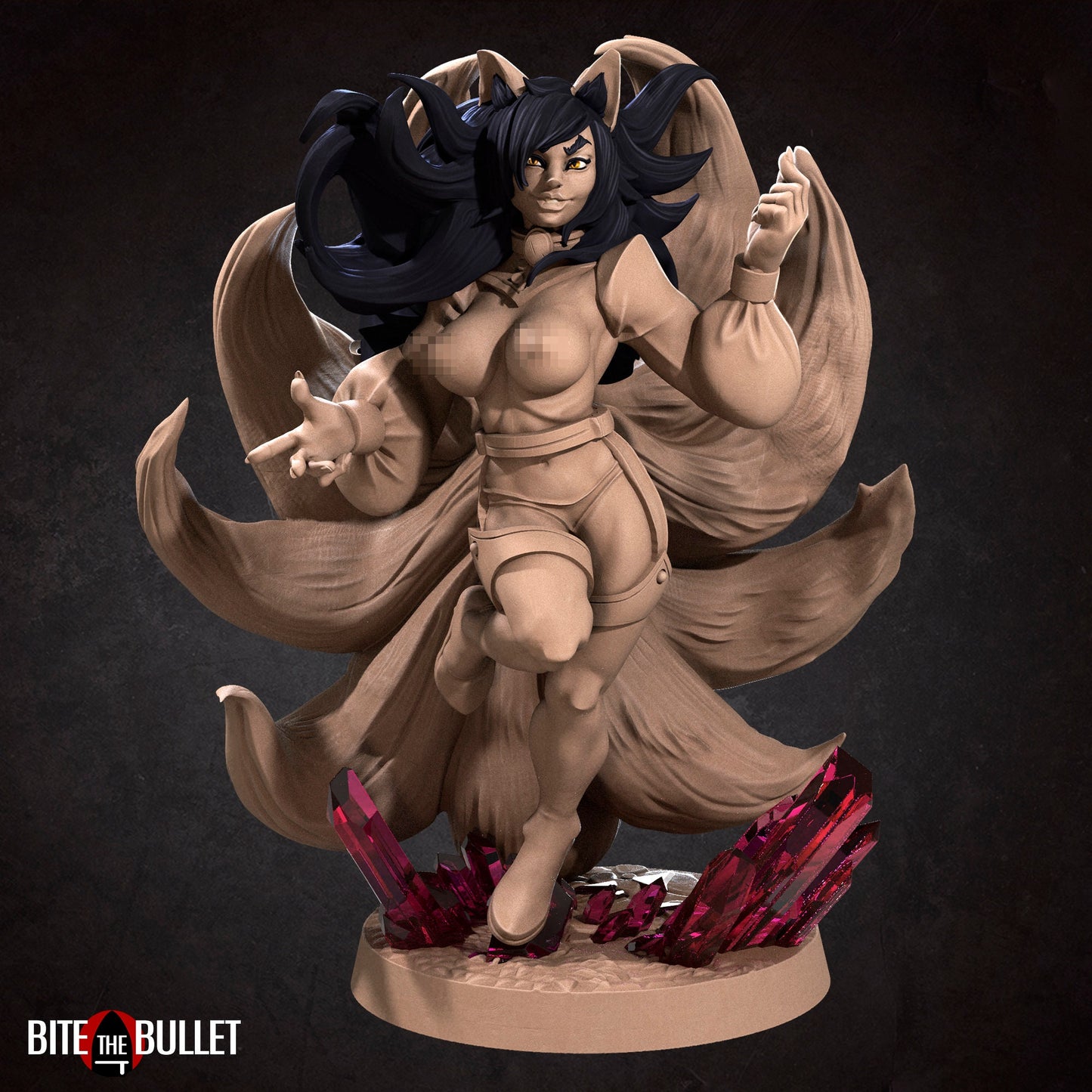 Exxotic Mahrian | Human Kitsune Pinup SFW NSFW Model Miniature | Bite the Bullet