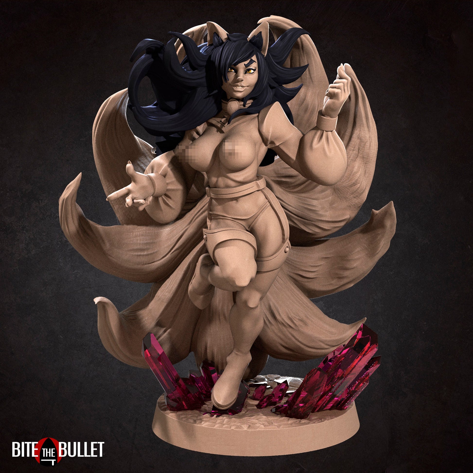 Exxotic Mahrian | Human Kitsune Pinup SFW NSFW Model Miniature | Bite the Bullet