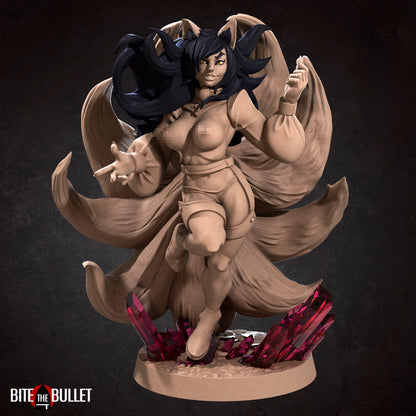 Exxotic Mahrian | Human Kitsune Pinup SFW NSFW Model Miniature | Bite the Bullet