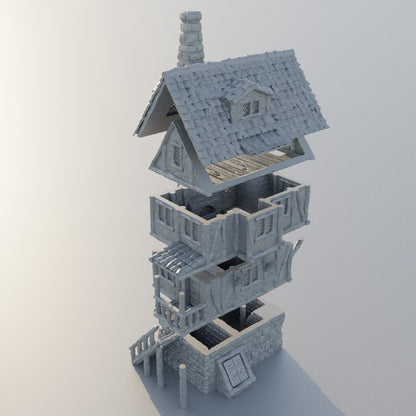 Shady Merchant House | D&D TTRPG Playable 3D Printed Building Terrain Scenery | MiniatureLand