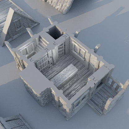 Shady Merchant House | D&D TTRPG Playable 3D Printed Building Terrain Scenery | MiniatureLand