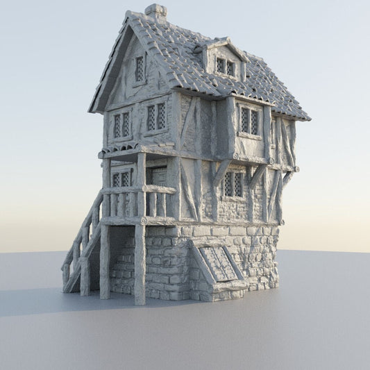 Shady Merchant House | D&D TTRPG Playable 3D Printed Building Terrain Scenery | MiniatureLand