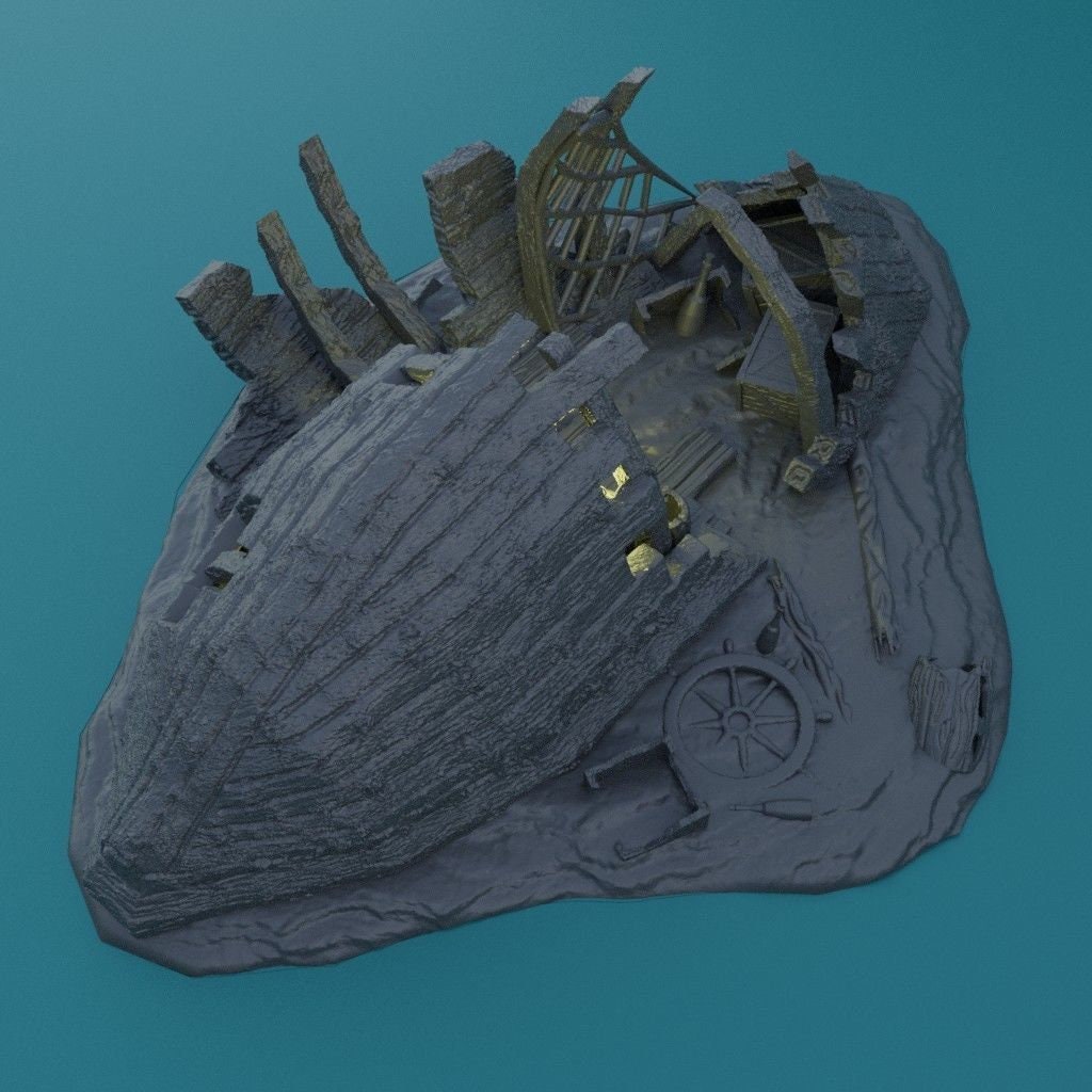 Shipwreck Burrow | D&D TTRPG Playable 3D Printed Building Terrain Scenery | MiniatureLand