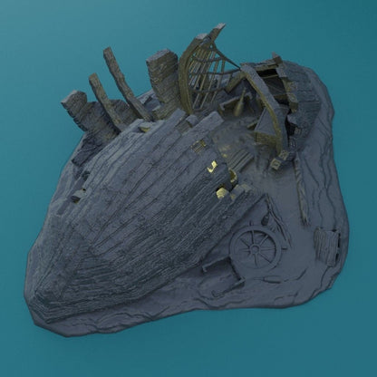 Shipwreck Burrow | D&D TTRPG Playable 3D Printed Building Terrain Scenery | MiniatureLand