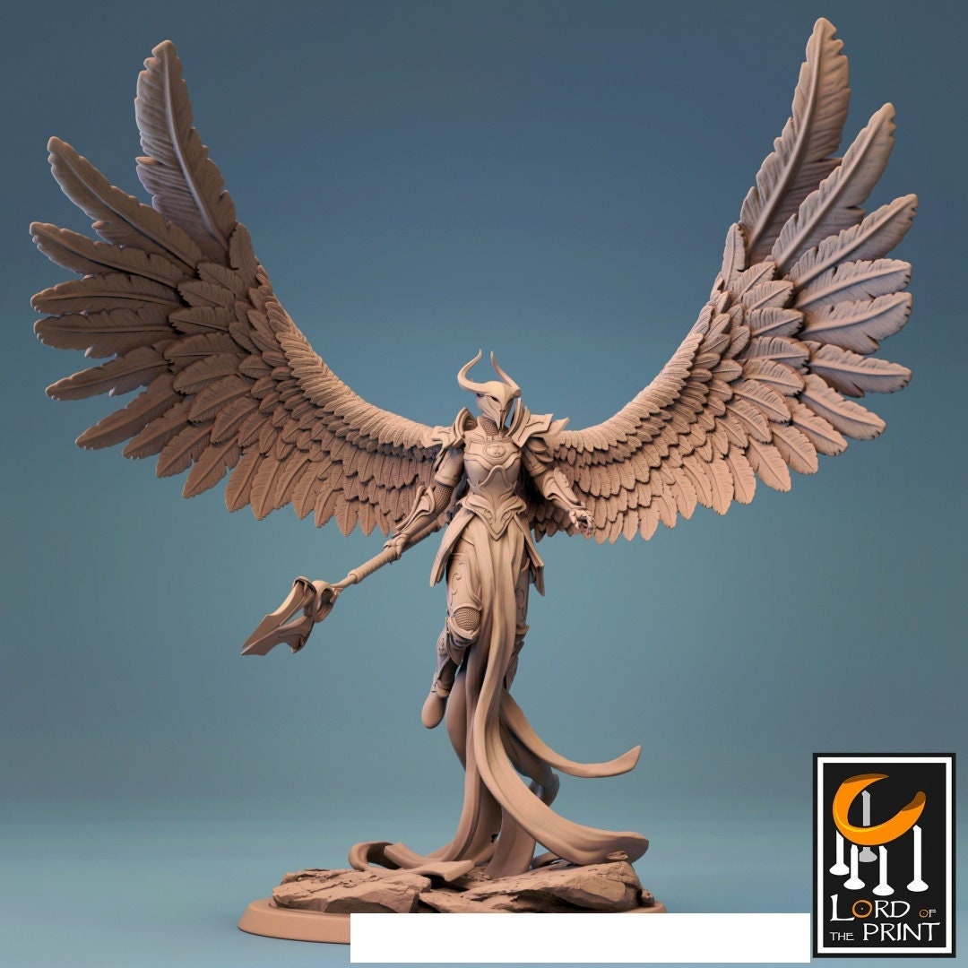 Angelic Warrior | TABLETOP SCALE | D&D TTRPG Miniature | Rescale Miniatures