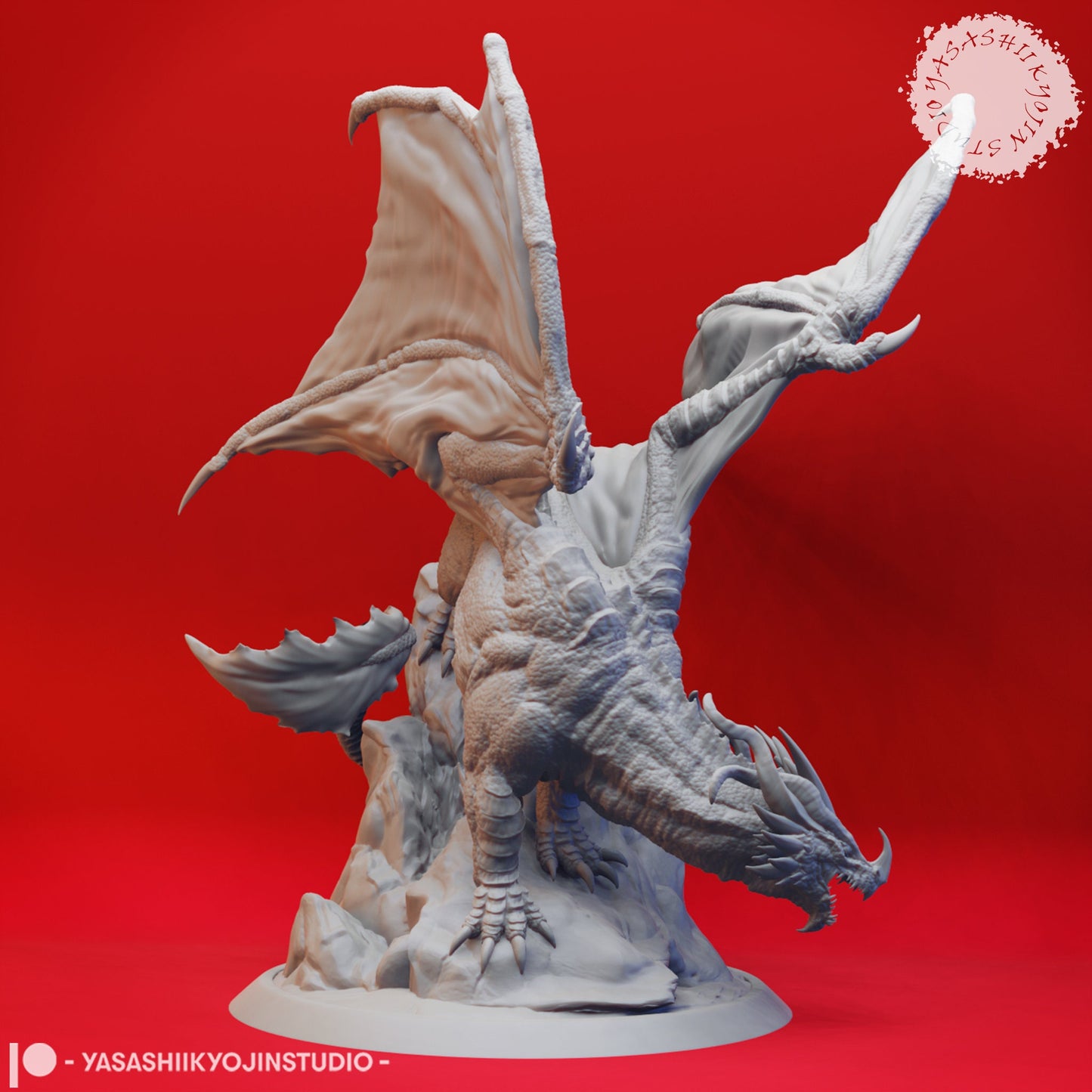 Dragon, Ancient Red | TABLETOP SCALE | D&D TTRPG Monster Miniature | Yasashii Kyojin Studio