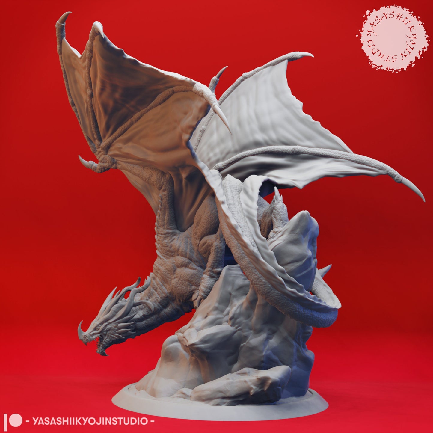 Dragon, Ancient Red | TABLETOP SCALE | D&D TTRPG Monster Miniature | Yasashii Kyojin Studio