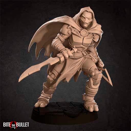 Warforged Rogue | TABLETOP SCALE | D&D TTRPG Miniature | Bite the Bullet | Unpainted, Unplated Resin 8k