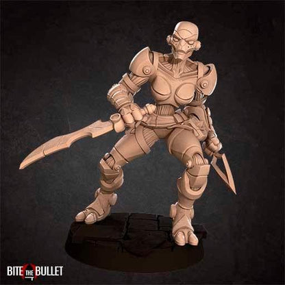 Warforged Rogue | TABLETOP SCALE | D&D TTRPG Miniature | Bite the Bullet | Unpainted, Unplated Resin 8k