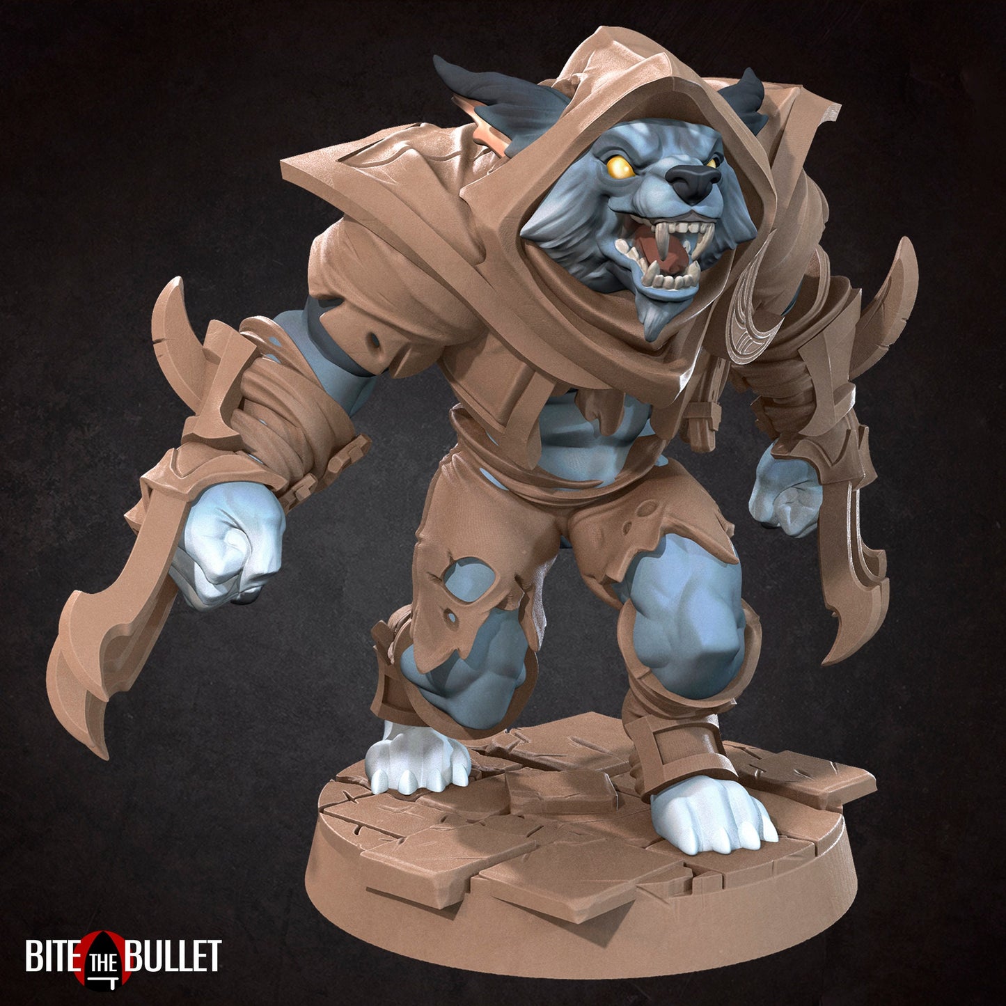 Werewolf Rogue | TABLETOP SCALE | D&D TTRPG Miniature | Bite the Bullet | Unpainted, Unplated Resin 8k