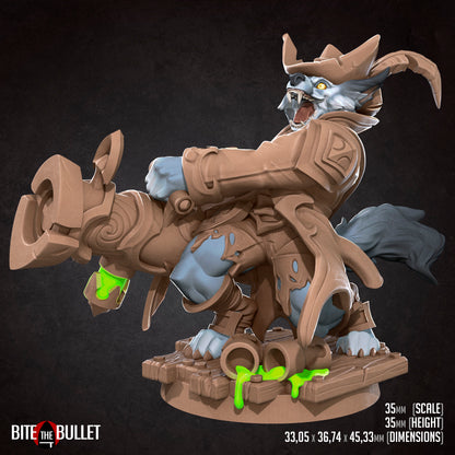 Werewolf Ranger | TABLETOP SCALE | D&D TTRPG Miniature | Bite the Bullet