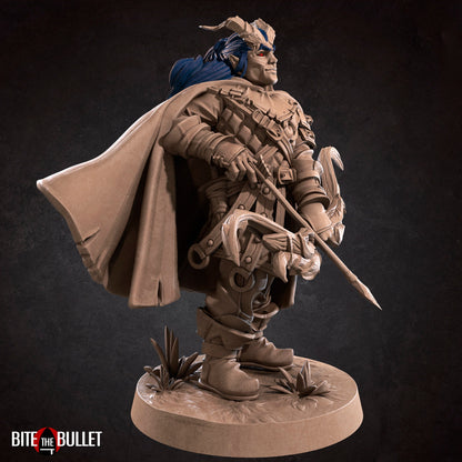 Tiefling Ranger | TABLETOP SCALE | D&D TTRPG Miniature | Bite the Bullet | Unpainted, Unplated Resin 8k