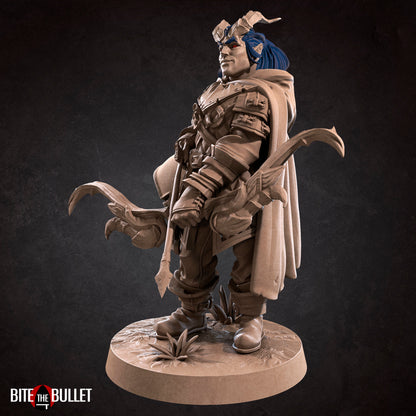 Tiefling Ranger | TABLETOP SCALE | D&D TTRPG Miniature | Bite the Bullet | Unpainted, Unplated Resin 8k