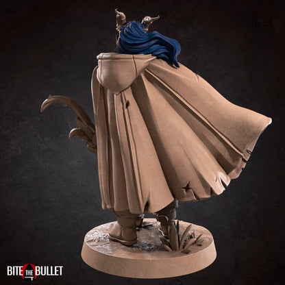 Tiefling Ranger | TABLETOP SCALE | D&D TTRPG Miniature | Bite the Bullet | Unpainted, Unplated Resin 8k