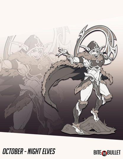 Moon Elf Rogue, Eve | TABLETOP SCALE | D&D TTRPG Miniature | Bite the Bullet | Unpainted, Unplated Resin 8k