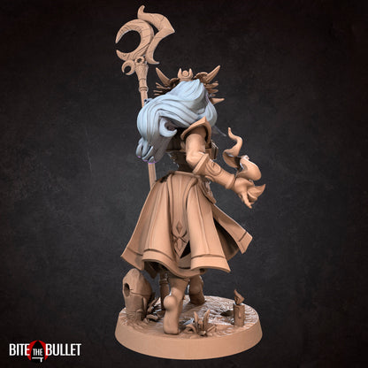 Moon Elf Sorceress, Tiana | TABLETOP SCALE | D&D TTRPG Miniature | Bite the Bullet | Unpainted, Unplated Resin 8k