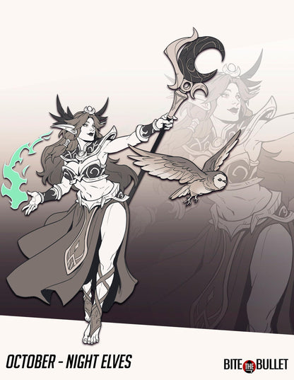 Moon Elf Sorceress, Tiana | TABLETOP SCALE | D&D TTRPG Miniature | Bite the Bullet | Unpainted, Unplated Resin 8k