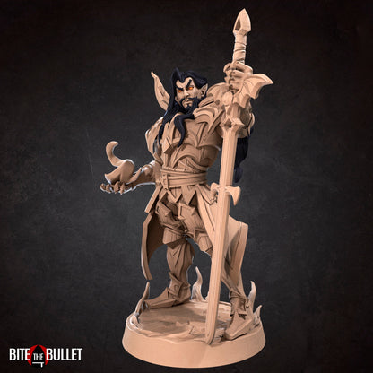 Vampire Knight | TABLETOP SCALE | D&D TTRPG Miniature | Bite the Bullet | Unpainted, Unplated Resin 8k