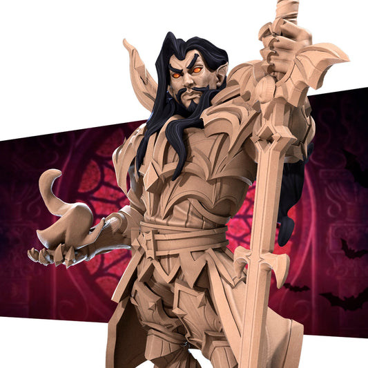 Vampire Knight | TABLETOP SCALE | D&D TTRPG Miniature | Bite the Bullet | Unpainted, Unplated Resin 8k