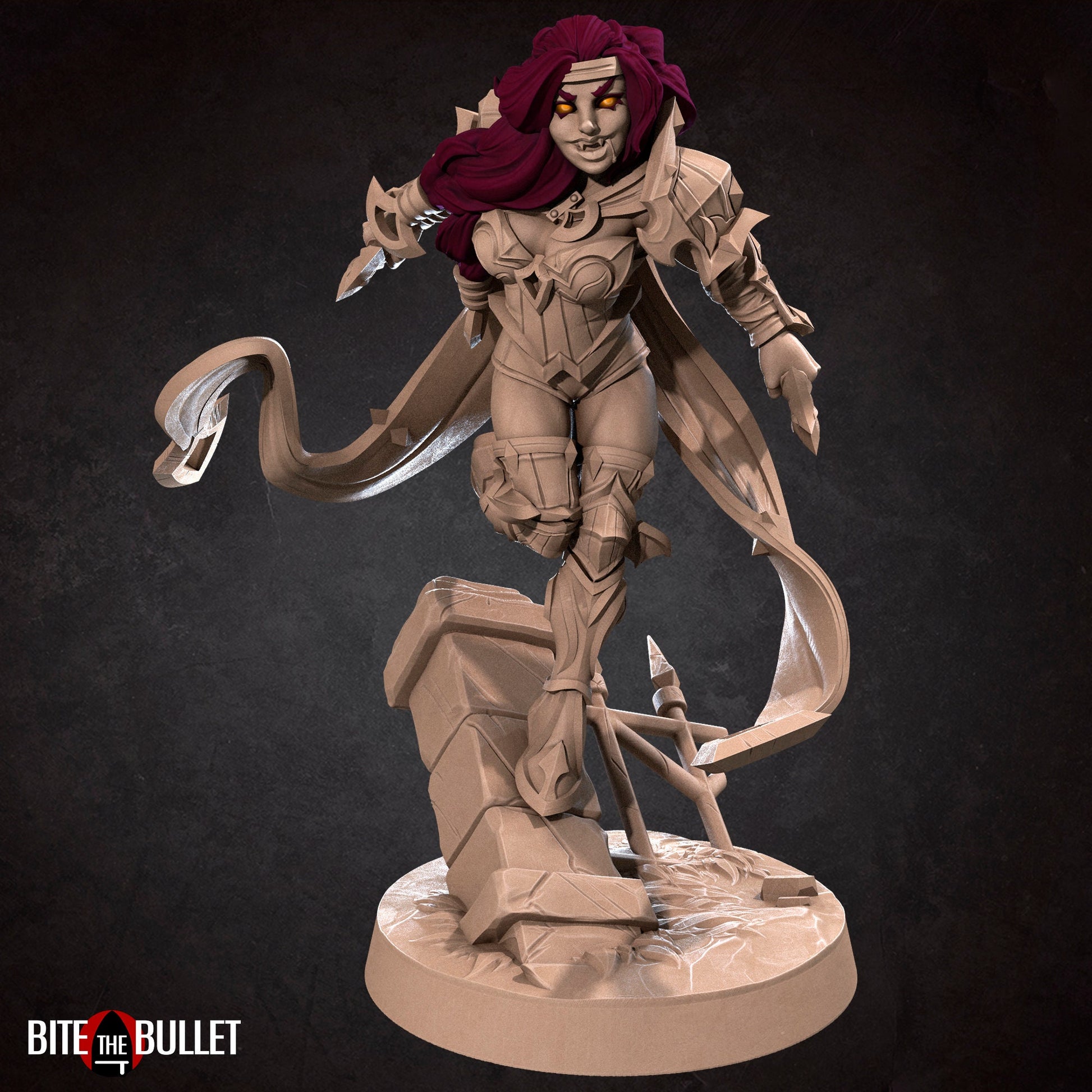 Vampire Rogue | TABLETOP SCALE | D&D TTRPG Miniature | Bite the Bullet | Unpainted, Unplated Resin 8k