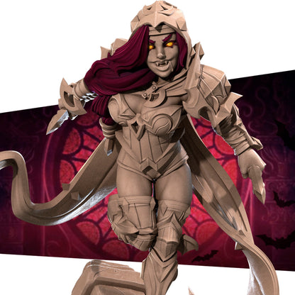 Vampire Rogue | TABLETOP SCALE | D&D TTRPG Miniature | Bite the Bullet | Unpainted, Unplated Resin 8k