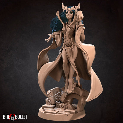 Vampire Sorceress | TABLETOP SCALE | D&D TTRPG Miniature | Bite the Bullet | Unpainted, Unplated Resin 8k