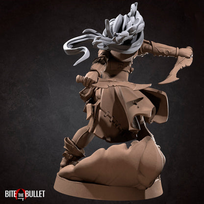 Genasi Ranger | TABLETOP SCALE | TTRPG Miniature | Bite the Bullet | Unpainted, Unplated Resin 8k