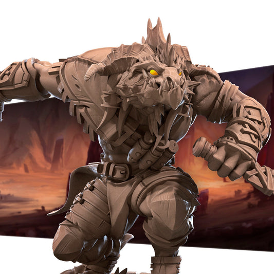 Dragonborn Rogue | TABLETOP SCALE | TTRPG Miniature | Bite the Bullet | Unpainted, Unplated Resin 8k