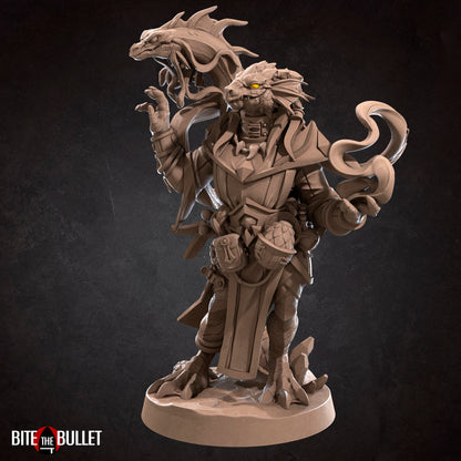 Dragonborn Wizard | TABLETOP SCALE | D&D TTRPG Miniature | Bite the Bullet