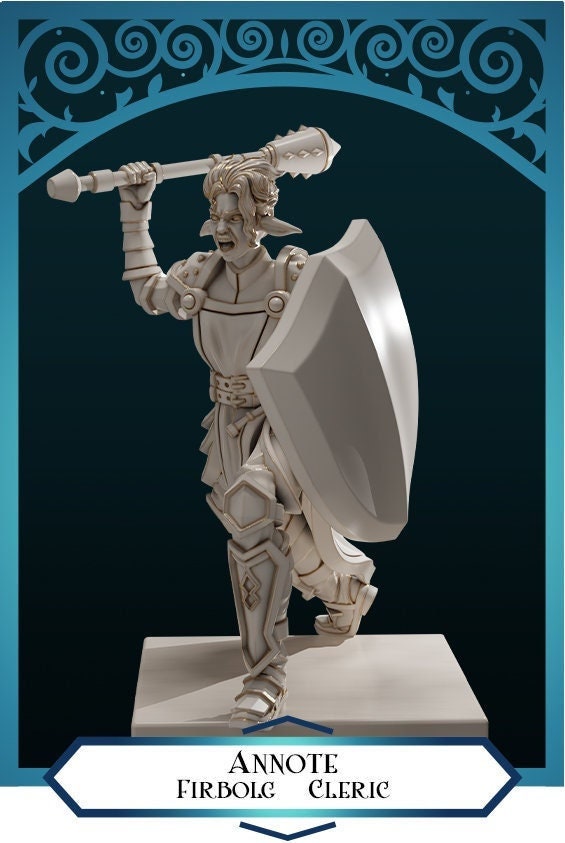 Firbolg Cleric | D&D TTRPG Miniature | DnD Is A Woman | NO BASE