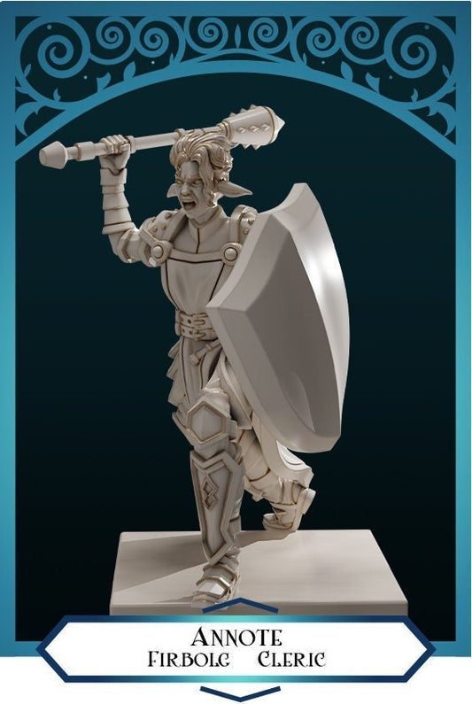 Firbolg Cleric | D&D TTRPG Miniature | DnD Is A Woman | NO BASE