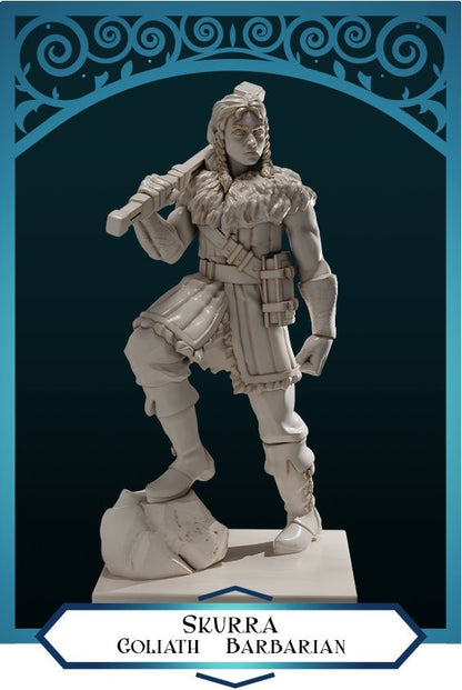 Goliath Barbarian | D&D TTRPG Miniature | DnD Is A Woman | NO BASE