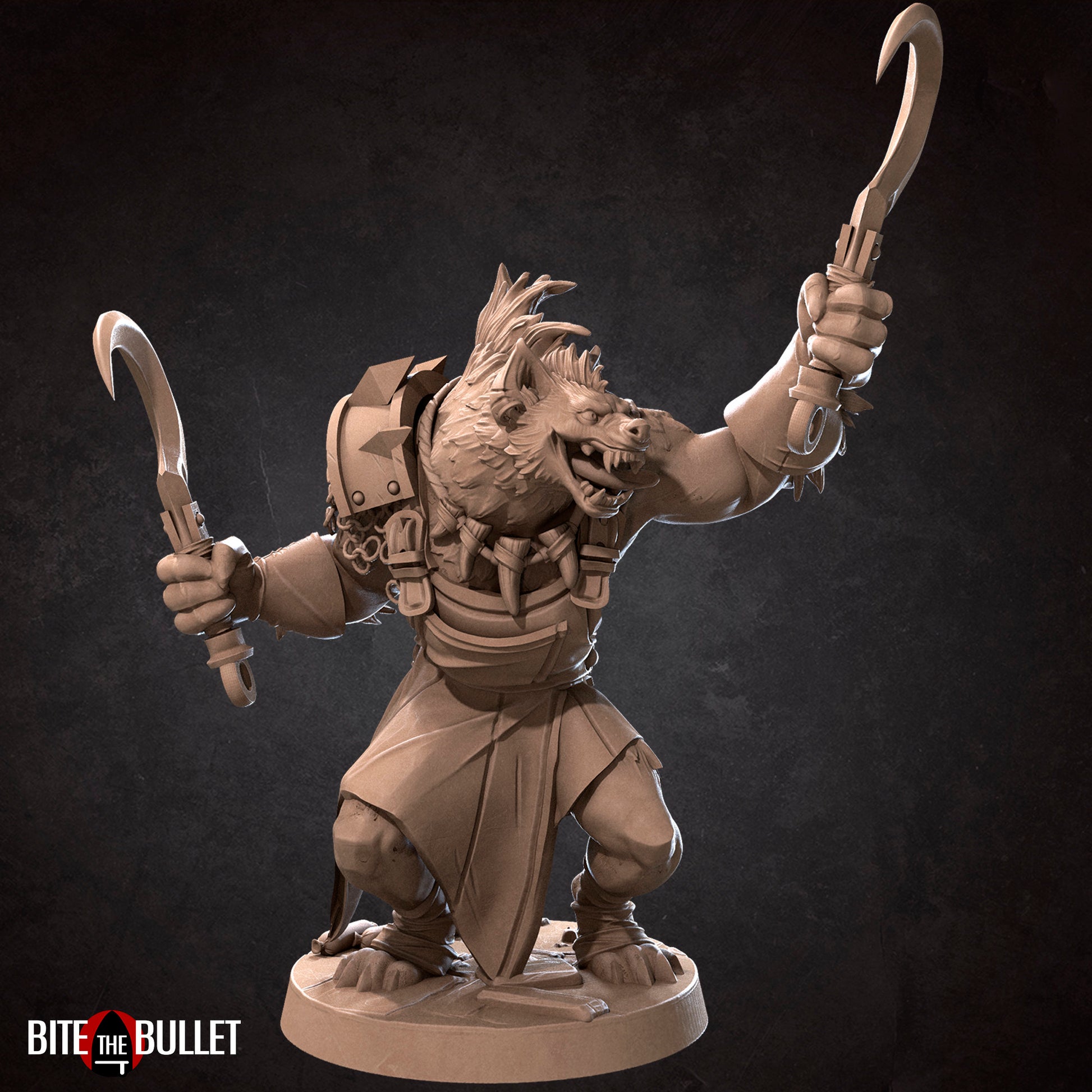 Butcher Gnoll Ukor | TABLETOP SCALE | D&D TTRPG Miniature | Bite the Bullet