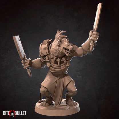 Butcher Gnoll Ukor | TABLETOP SCALE | D&D TTRPG Miniature | Bite the Bullet