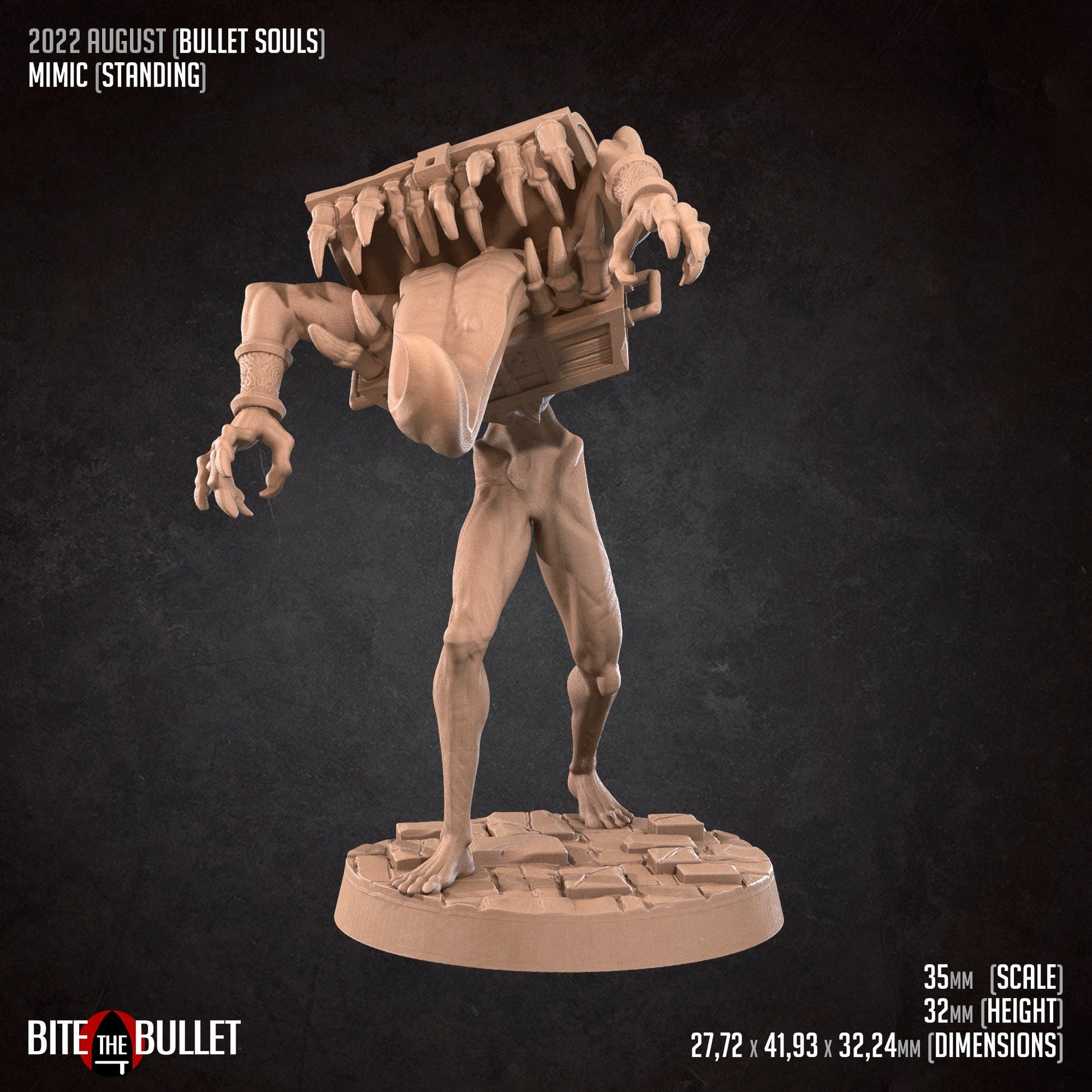 Mimic Duo | TABLETOP SCALE | D&D TTRPG Pathfinder Miniature | Bite the Bullet