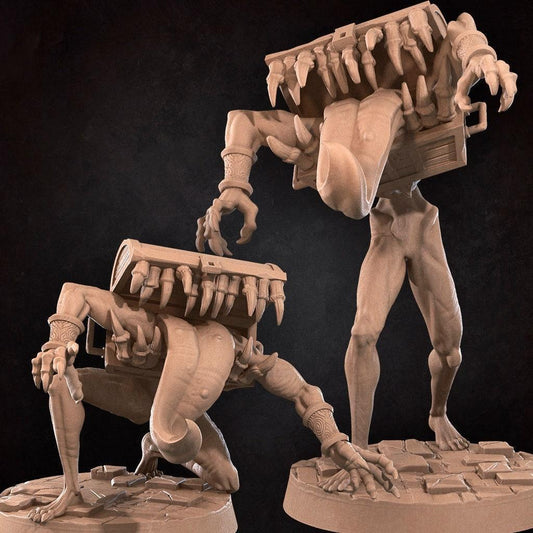 Mimic Duo | TABLETOP SCALE | D&D TTRPG Pathfinder Miniature | Bite the Bullet