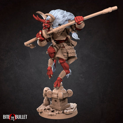Oni Samurai | TABLETOP SCALE | D&D TTRPG Miniature | Bite the Bullet
