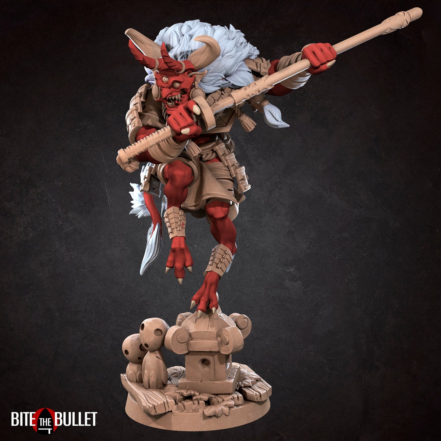 Oni Samurai | TABLETOP SCALE | D&D TTRPG Miniature | Bite the Bullet
