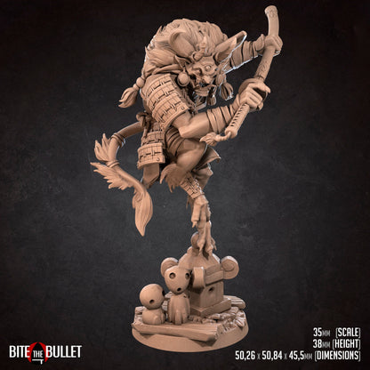 Oni Samurai | TABLETOP SCALE | D&D TTRPG Miniature | Bite the Bullet