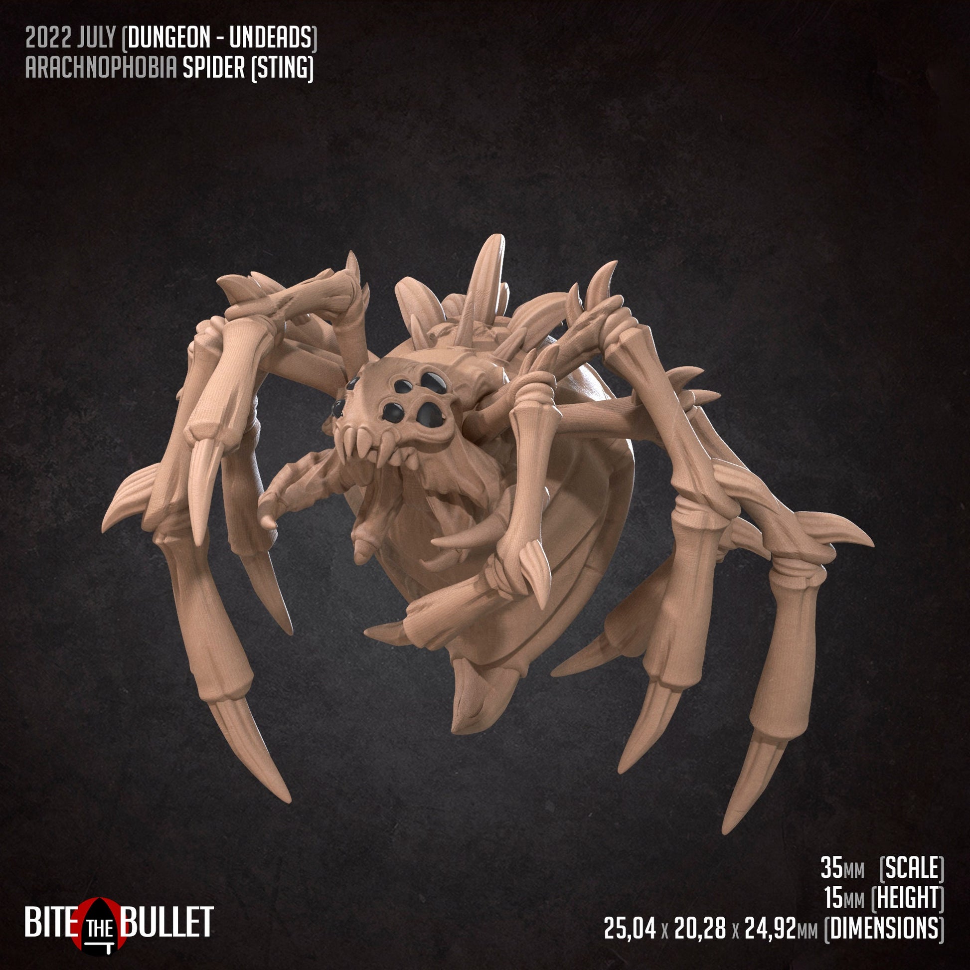 Spiders Pack | TABLETOP SCALE | D&D TTRPG Pathfinder Miniature | Bite the Bullet