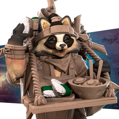 Tanuki Ramen Shop Owner | Tabletop Scale | DnD TTRPG Miniature | Bite the Bullet