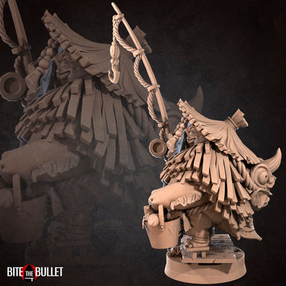 Temple Fisherman | TABLETOP SCALE | D&D TTRPG Miniature | Bite the Bullet | Unpainted, Unplated Resin 8k